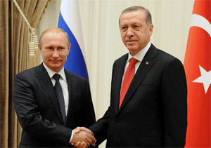 پوتین در سفر به ترکیه و گفتگو با اردوغان بر مواضع روسیه و توسعه روابط اقتصادی تاکید کرد