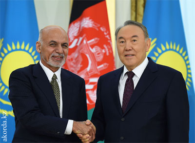 تاکید روساء جمهور افغانستان و قزاقستان بر گسترش همکاری های اقتصادی و مبارزه با تروریسم