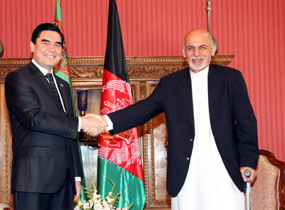 اشرف غنی: افغانستان با تجارت ۱ میلیارد دالری، هفتمین شریک تجاری ترکمنستان است