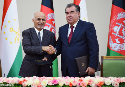با سفر غنی به تاجیکستان، بر گسترش روابط بین کابل و دوشنبه تاکید شد